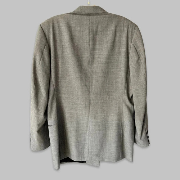 Vintage Terzo Uomo Pure Wool Houndstooth Double Breasted Blazer  Sports Jacket - Picture 2 of 16